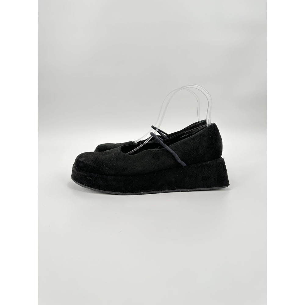 Robert Clergerie Espace Black Suede Platform Mary‎ Jane Shoes Womens 38.5 - Picture 5 of 10